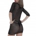 Vestido micro tul con mangas
